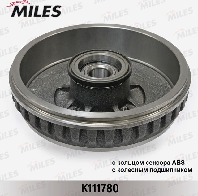 Тормозной барабан Miles задний для Renault Sandero II 2013-2026. Артикул K111780