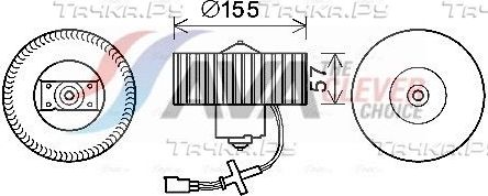 Вентилятор, мотор печки (отопителя) салона AVA для Ford KA I 1996-2008. Артикул FD8568