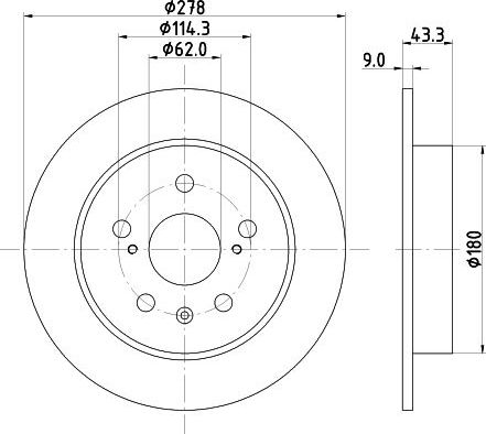 Тормозной диск Nisshinbo. Артикул ND9019K