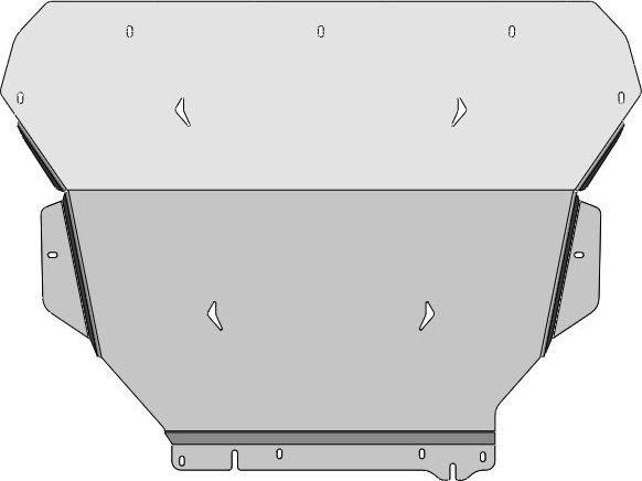 Защита алюминиевая АВС-Дизайн для картера и КПП Lynk & Co 08 2022-2026. Артикул 57.01ABC