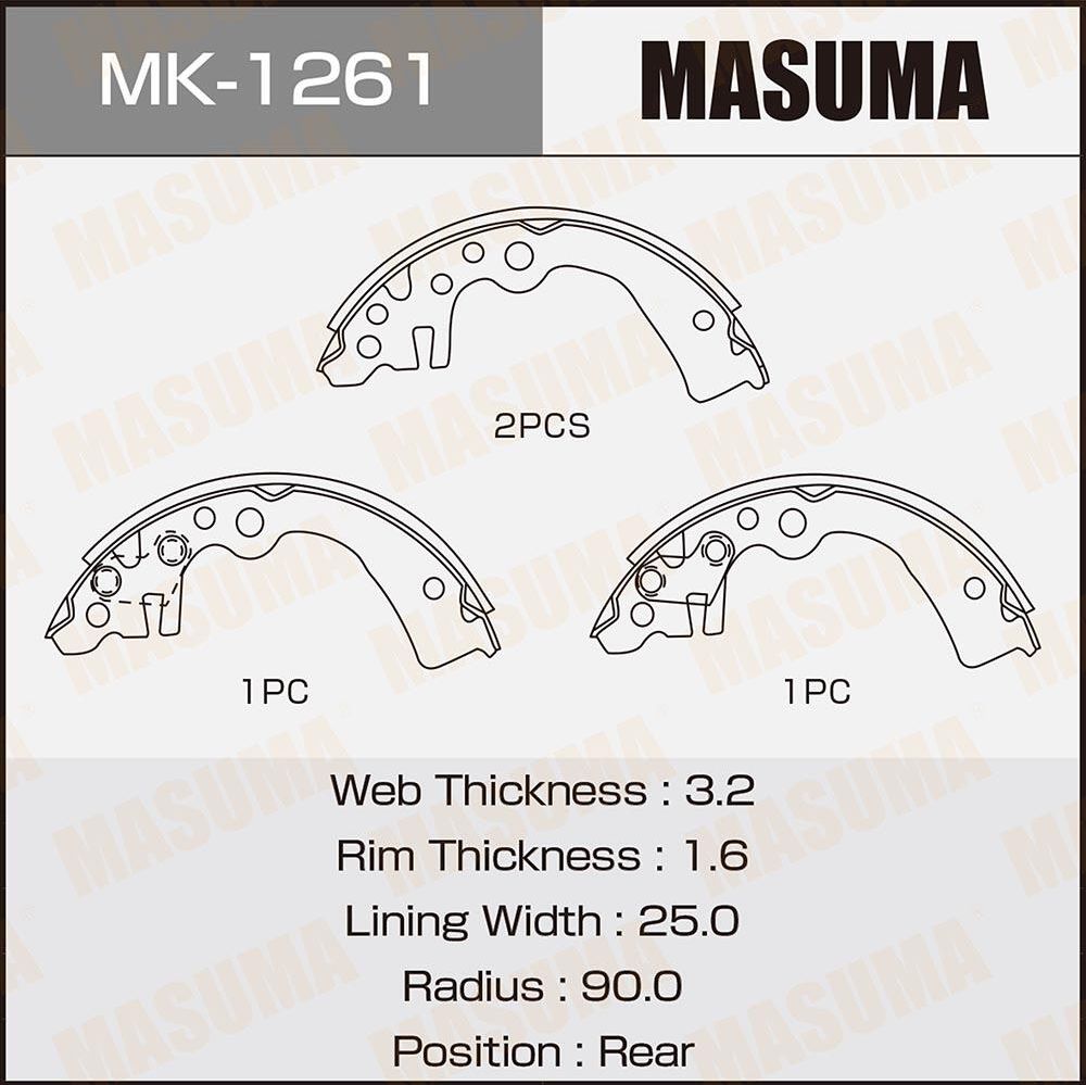 Тормозные колодки Masuma. Артикул MK-1261
