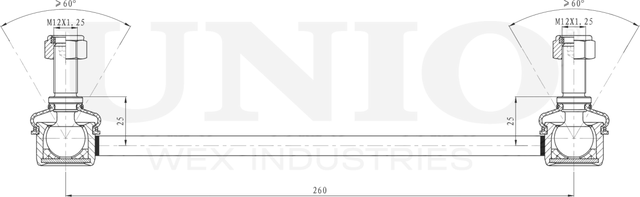 Тяга/стойка стабилизатора (Unio). Артикул SSP-50033