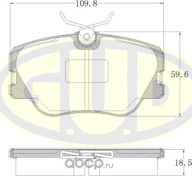 Тормозные колодки G.U.D.. Артикул GBP018902