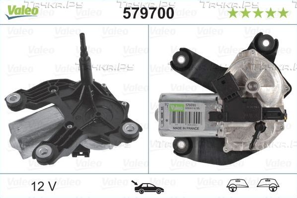 Мотор стеклоочистителя (моторчик дворников) Valeo Orignal Part задний для MINI Hatch I ((R50, R53) 2001-2006. Артикул 579700