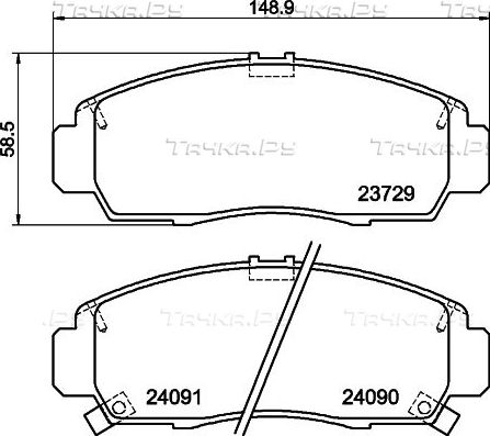 Тормозные колодки Nisshinbo передние для BYD F6 2008-2014. Артикул NP8010