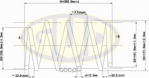 Пружина подвески G.U.D. передняя для BMW 3 III (E36) 1990-2000. Артикул GCS008405