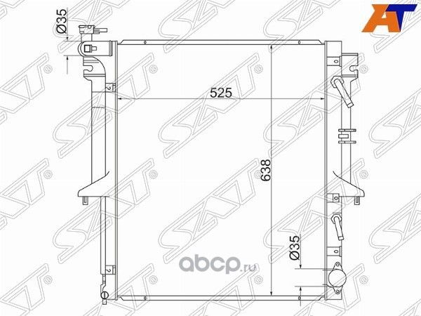 Радиатор MITSUBISHI L200 06-MONTEROPAJERO SPORT (SAT). Артикул MC000L2001