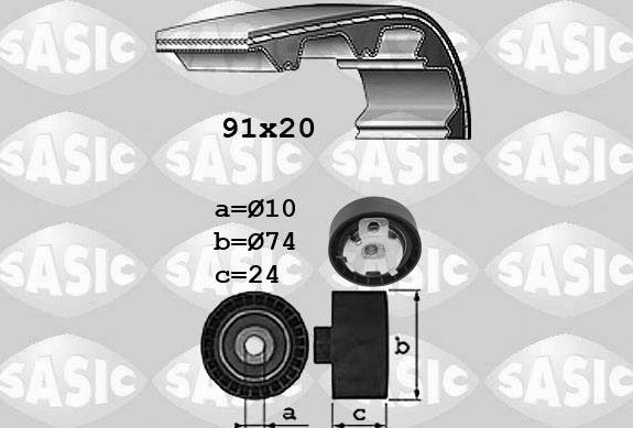 Ремень ГРМ с роликами (комплект) Sasic. Артикул 1756055
