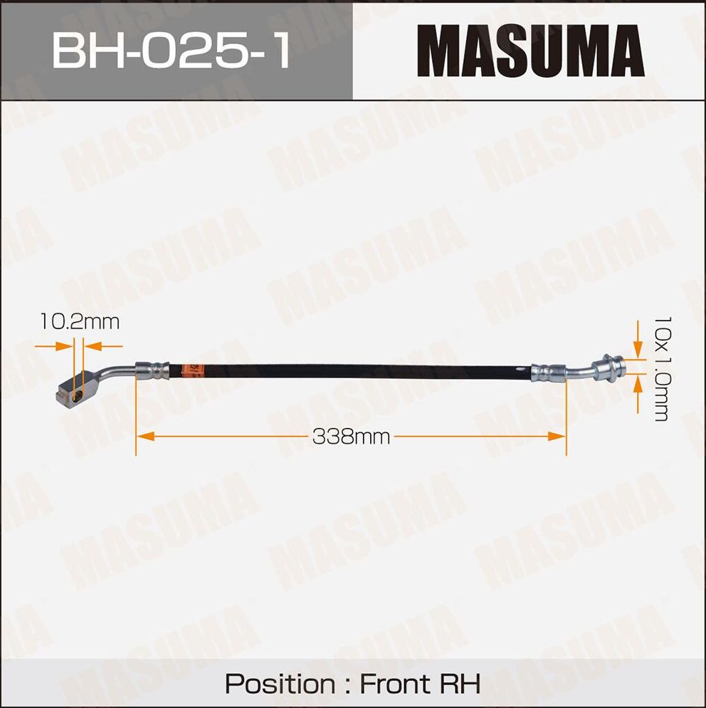 Тормозной шланг Masuma. Артикул BH-025-1