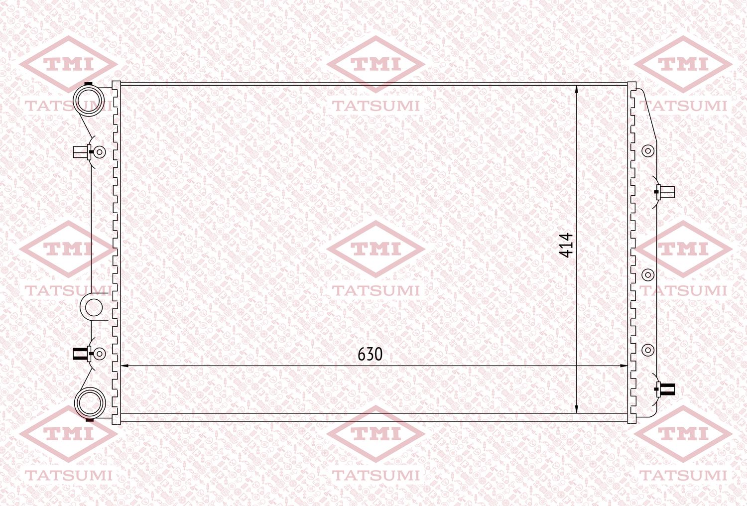 Радиатор охлаждения VW Polo 01->SKODA Fabia 99 (Tatsumi). Артикул TGA1038