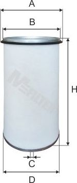 Воздушный фильтр MFilter. Артикул A 800/1