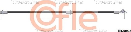 Тормозной шланг Cofle передний левый для Nissan Micra K12 2003-2010. Артикул 92.BH.NI002