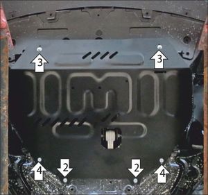 Защита Мотодор усиленная для двигателя и КПП Changan CS55 Plus 2021-2025. Артикул 57204