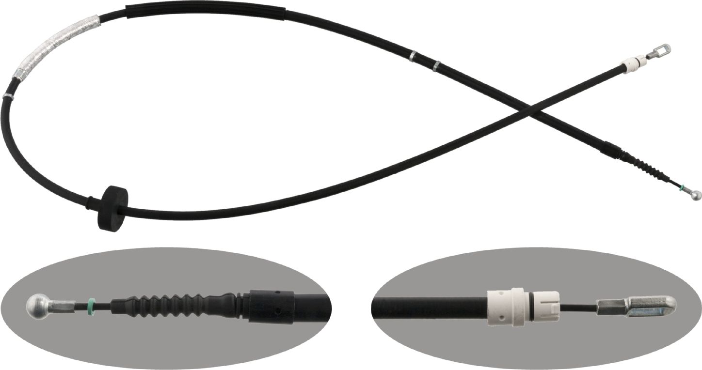 Трос ручника (тросик ручного тормоза) Febi Bilstein. Артикул 48304