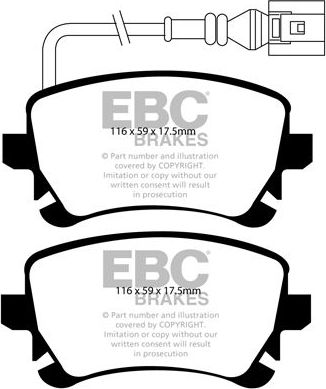 Тормозные колодки EBC Brakes. Артикул DP21534