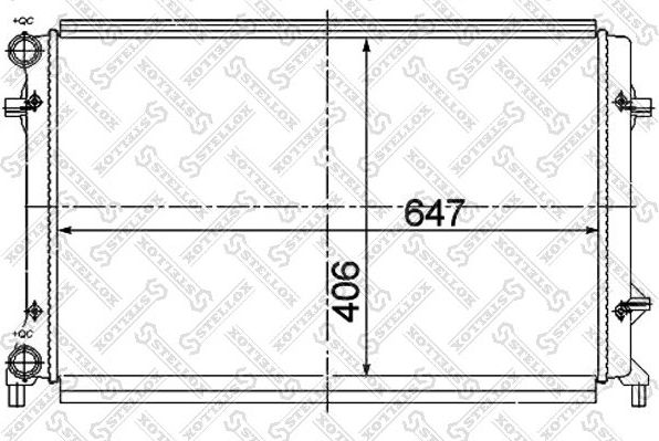Радиатор охлаждения двигателя Stellox для Volkswagen Touran I 2003-2010. Артикул 10-25365-SX