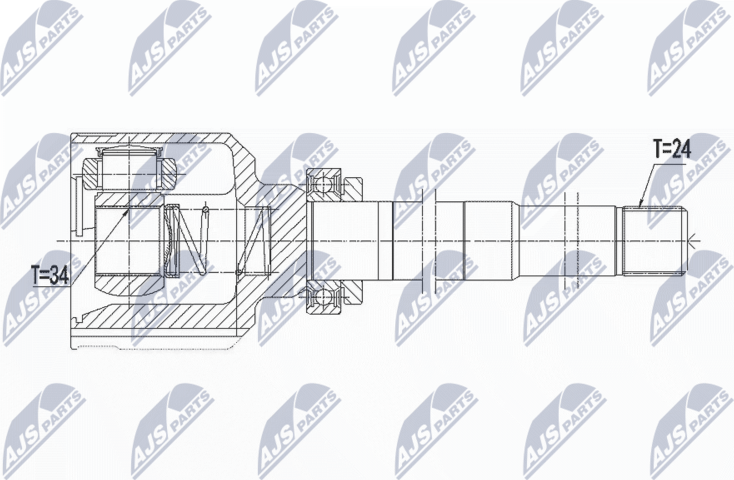 Шрус внутренний (граната) NTY. Артикул NPW-CT-058