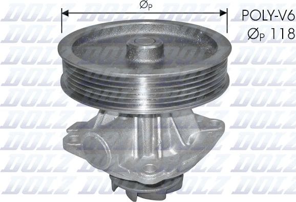 Помпа (водяной насос) Dolz для Citroen Jumpy I 1995-2000. Артикул S225