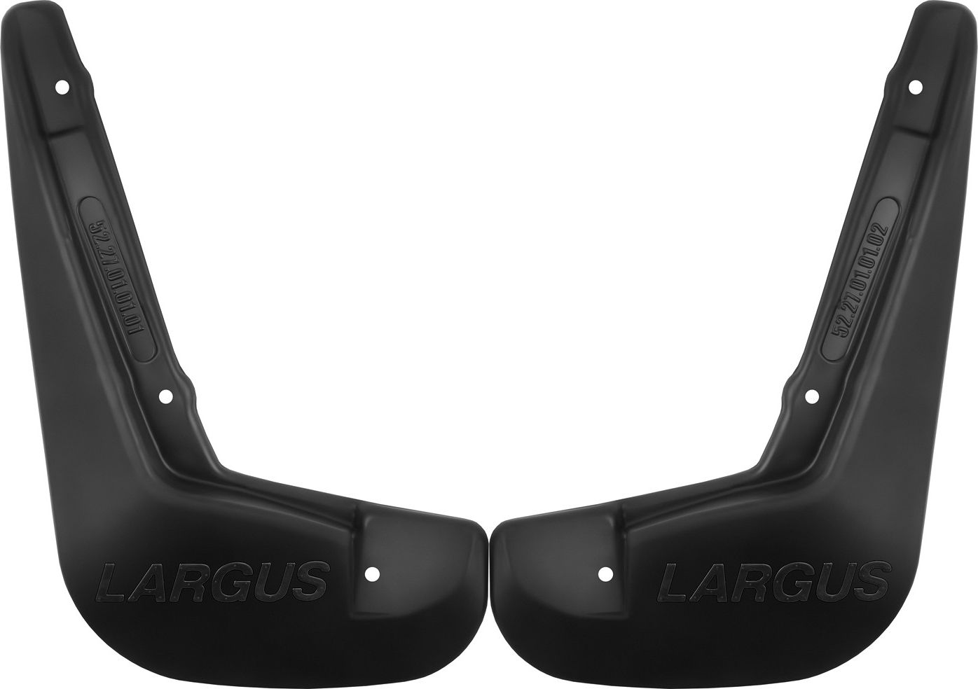 Брызговики Frosch (в пакете) передняя пара для Lada Largus 2012-2026. Артикул NLF.52.27.F12