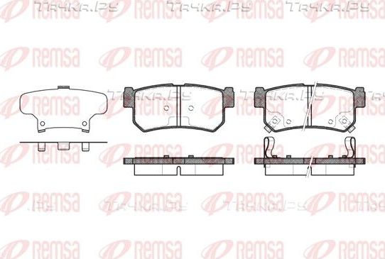 Тормозные колодки Remsa задние для SsangYong Actyon I 2005-2011. Артикул 0746.62