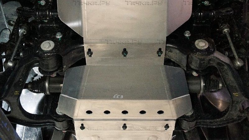 Защита алюминиевая ТСС (4 мм) для картера BAIC Beijing BJ40 2023-2026. Артикул ZKTCC00663