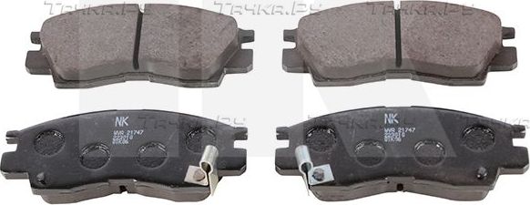 Тормозные колодки NK передние для Mitsubishi Sapporo II 1987-1990. Артикул 223010