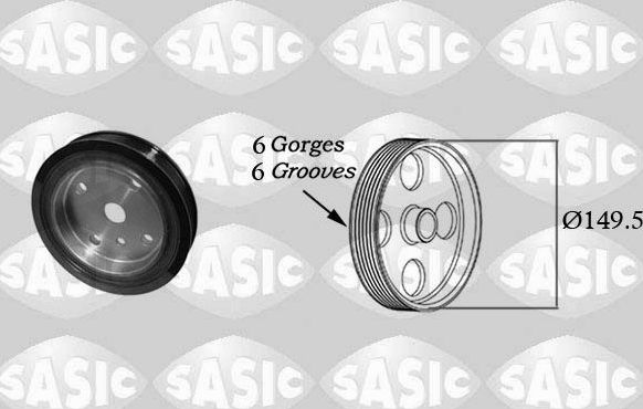 Шкив коленвала Sasic для Volvo XC70 I 2002-2007. Артикул 2156074