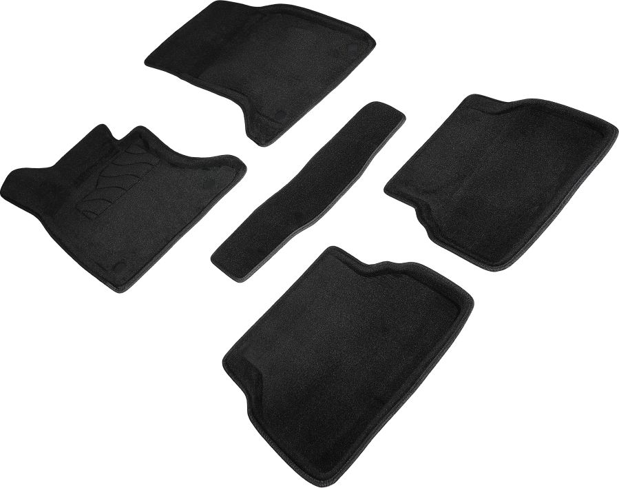 Коврики Seintex 3D ворсовые для салона BMW 5 E60 2003-2010 ЧЕРНЫЕ. Артикул 96508