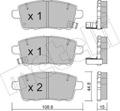 Тормозные колодки Metelli. Артикул 22-1400-0