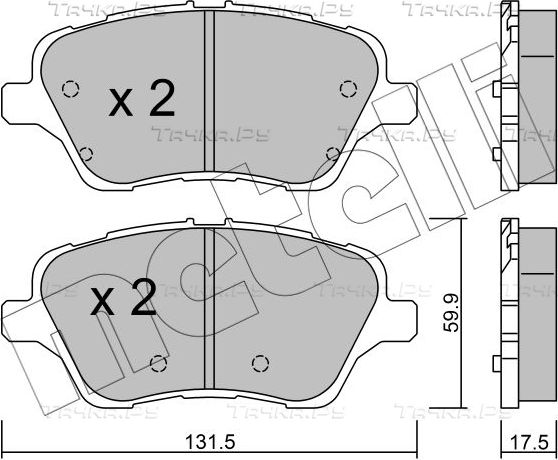 Тормозные колодки Metelli передние для Ford Transit Courier I 2014-2026. Артикул 22-0976-0