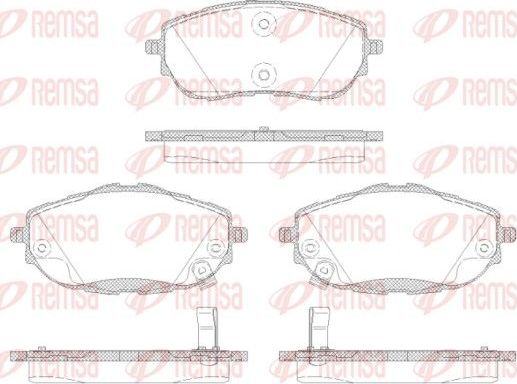 Тормозные колодки Remsa. Артикул 1561.02