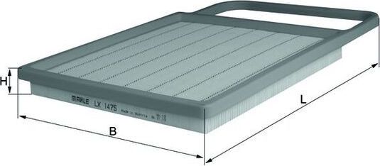 Воздушный фильтр Mahle. Артикул LX 1475