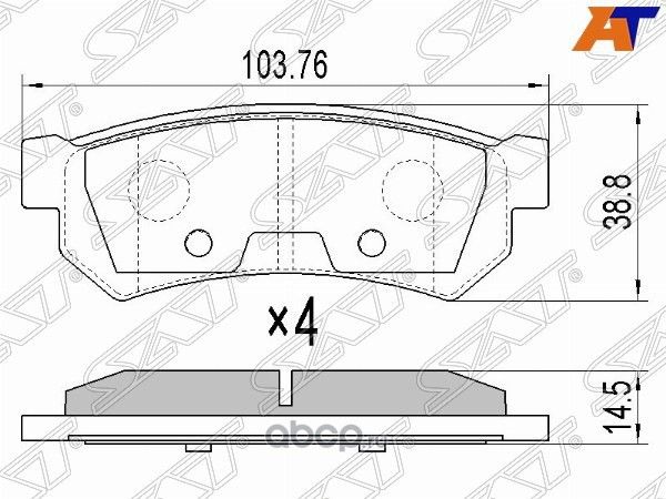 Колодки тормозные RR GM LACETTI J200 05- (SAT). Артикул ST96800089
