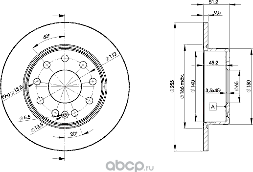 Диск тормозной (Icer). Артикул 78bd5616