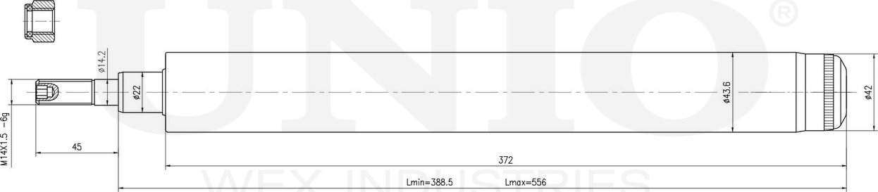 Амортизатор подвески (Unio). Артикул SAB-20044