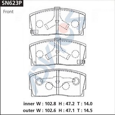 Тормозные колодки Advics. Артикул SN623P