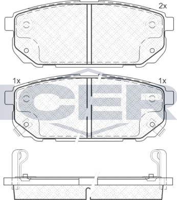 Тормозные колодки Icer. Артикул 181720