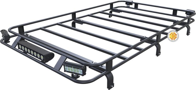 Багажник экспедиционный Podgotoffka 2100х1200х120 с креплениями на водостоки для УАЗ Пикап 2008-2026. Артикул PGT-B.10.02