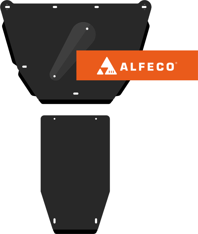 Защита Alfeco для картера и КПП (2 части) BMW 7-й серии E65, E66 2002-2008. Артикул ALF.34.30