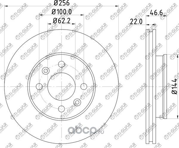 Диск тормозной TG-51712-1G000/RN1370V*TiGUAR (TI-Guar). Артикул TG517121G000