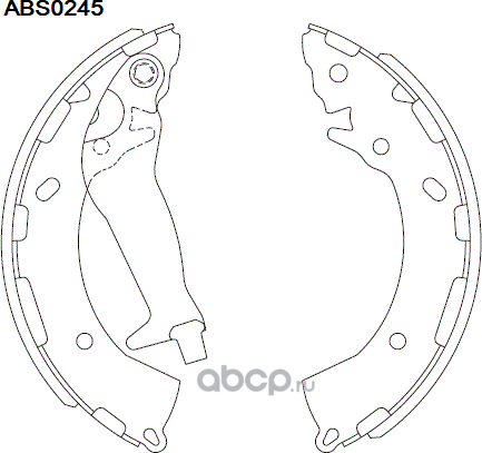 Колодки тормозные HYUNDAI Getz (c АБС) (R8) задние барабанные (4шт.) ALLIED NIPP (Allied Nippon). Артикул ABS0245