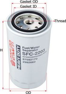 Топливный фильтр-сепаратор Sakura. Артикул SFC-2203