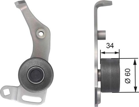 Натяжной ролик (натяжитель) ремня ГРМ Gates PowerGrip® для FSO Polonez II (Caro) 1994-1998. Артикул T41138