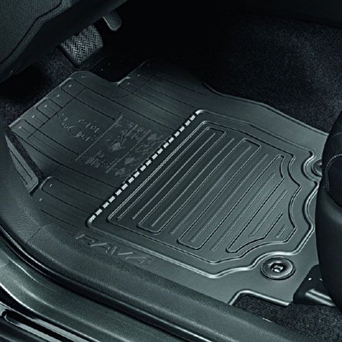 Коврики резиновые Toyota (оригинал) для салона Toyota RAV4 IV 2013-2026 Черные. Артикул PZ49L-X0358-RJ