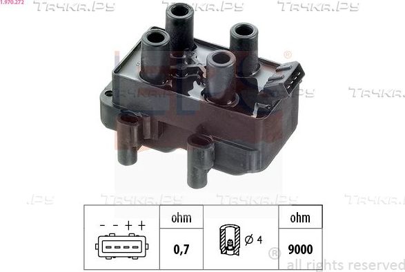 Катушка зажигания EPS Made in Italy - OE Equivalent для Opel Astra G 1998-2005. Артикул 1.970.272