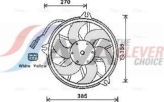 Вентилятор радиатора двигателя AVA (полимерный материал). Артикул CN7536