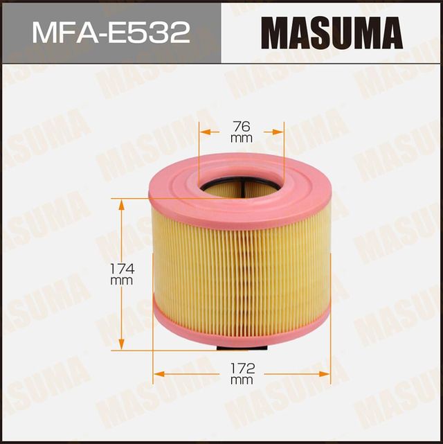 Воздушный фильтр Masuma. Артикул MFA-E532