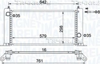 Радиатор охлаждения двигателя Magneti Marelli. Артикул 350213194500