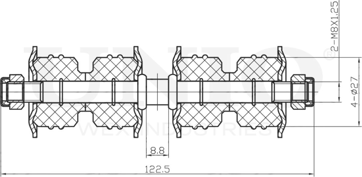 Тяга/стойка стабилизатора (Unio). Артикул SSP-50014