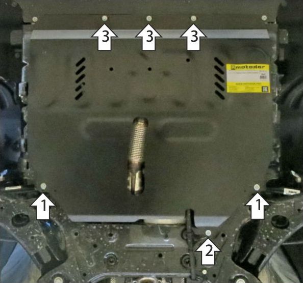 Защита Мотодор усиленная для картера и КПП Dongfeng 580 2018-2026. Артикул 78601